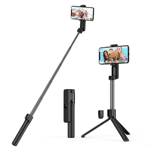 BlitzWolf® BW-BS2 bluetooth Selfie Stick Remote Control Tripod with Rotatable Phone Clamp