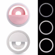 Load image into Gallery viewer, Selfie 36 USB LED Light Ring Flash Fill Clip Camera for iPhone for Samsung Mobile Phone