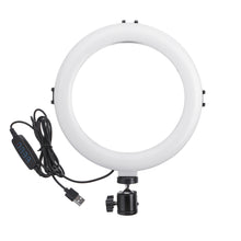 Load image into Gallery viewer, 16CM 20CM 26CM 36CM 48CM Dimmable Video Ring Light with Tripod Head Cold Shoe Mount Phone Clip for Youtube TikTok Live Streaming