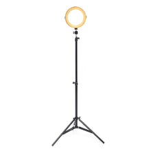 Load image into Gallery viewer, 16CM 20CM 26CM 36CM 48CM Dimmable Video Ring Light with Tripod Head Cold Shoe Mount Phone Clip for Youtube TikTok Live Streaming